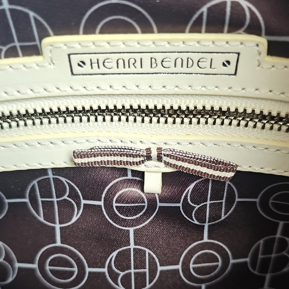 Henri Bendel Stunning Periwinkle Blue & Gold Tote with 3D Floral Cutouts NWT - Picture 11 of 14